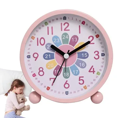 Learning Clock For Kids Analog Alarm Clock For Children Time Learning Room Wall Decor Alarm Clock