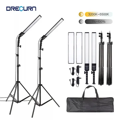 Photography Lighting Kit Led Fill Light Bi-color 3200k-5500k Dimmable Studio Light for Youtube Video