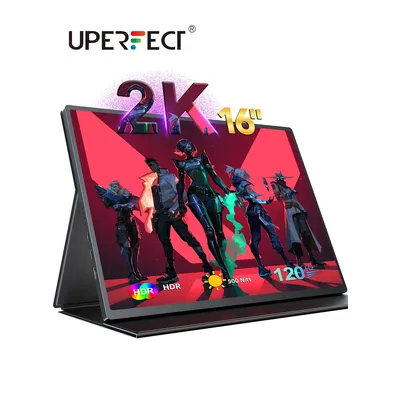 UPERFECT 16" 2K Portable Monitor 2560*1600 16:10 100%sRGB 500Cd/m² 120Hz Gaming Display For Xbox PS5