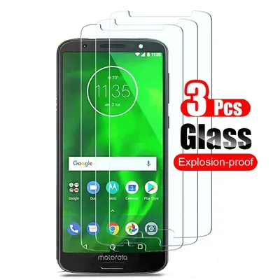 3Pcs Tempered Glass for Motorola Moto G6 Plus Screen Protector Protective Toughened Glass for