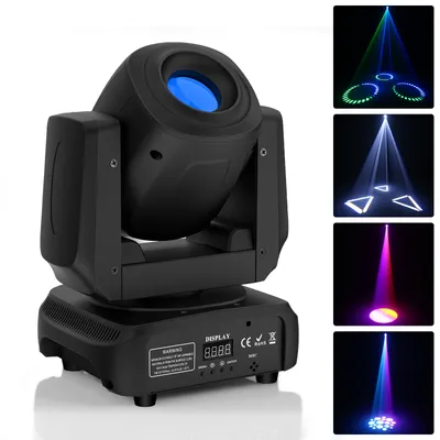 Fieryzeal 120W Gobo Moving Head Light Stage Light RGBW DMX LED for KTV DJ Light Beam Disco Show