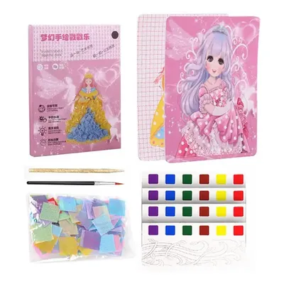 Paper Craft DIY Kit Toys Fun Princess Dress-up Kit For Drawing Children Coloring Book Set Kids Art