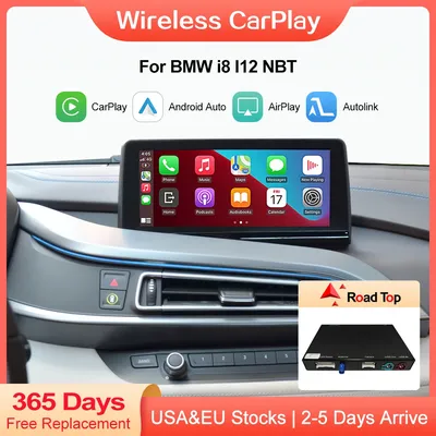 Wireless CarPlay Android Auto for BMW i8 I12 NBT System 2014-2018, with Mirror Link AirPlay YouTube