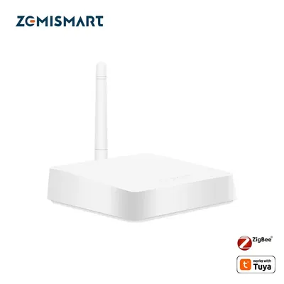 Zemismart Zigbee Gateway with Antenna Smart Bridge Hub with Network Cable Socket Wired Connection