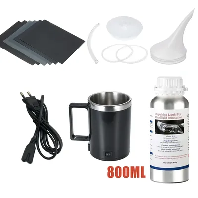 Car Headlight Restoration Repair Kit 800ML Liquid Polymer Auto Headlights Renovation Polishing