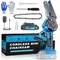 21v Cordless Small Chain Saw with Battery, Charger and 2 Chains, Handheld Electric Chainsaw for Tree