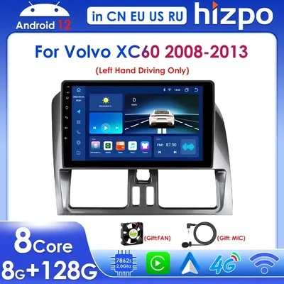Hizpo 9" 8 Core Carplay Android 13 7862 for Volvo XC60 2008 - 2013 Multimedia 2din BT Car Radio GPS