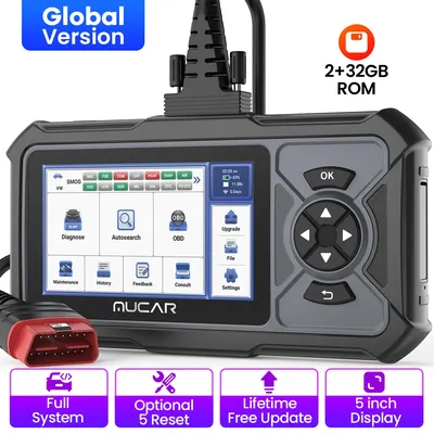 MUCAR CDE900 LITE Auto ODB2 Scanner tool Full system diagnostic tools 5 reset function ABS SRS