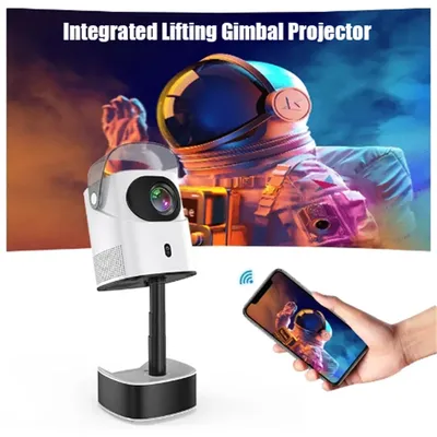 TS-2 HD Smart Projector 4K WIFI6 Android Hdmi BT 4.0 Lifting Bracket 1920*1080P HI352 Home Cinema