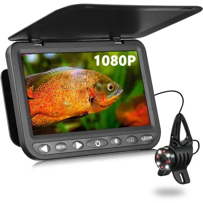 77'' Underwater Fishing Camera Ice Fishing Camera Underwater w/ 10,000mAh Li-Battery, USB-C Charging