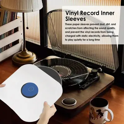 Inner Record Sleeves 20PCS Record Outer Sleeves Album Inner Sleeves Soft Paper Record Sleeves Record