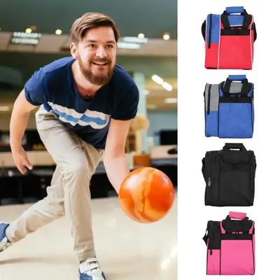 Bowling Ball Handbag, 10 Pin Bowling Shoes Towel Water Bottle Storage Bag, Professional Bowling 18L