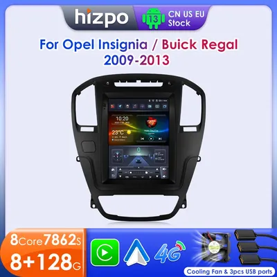 Hizpo For Tesla Style Android 13 Car Radio for Buick Regal Opel Insignia 2009-2013 Multimedia Player Carplay GPS Navigation 9.7"