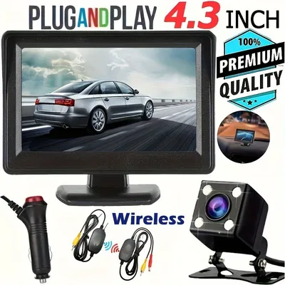 Wireless Car Backup Camera Kit Rearview Monitor Reverse Camera Parking Assistant System for Car