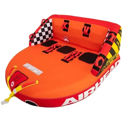 AIRHEAD Mable Inflatable Towable Tube |1-4 Rider Models |Dual Tow Points |Full Nylon Cover |EVA Foam