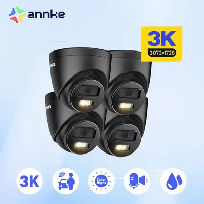 ANNKE 3K Dual Lights IR Network Camera Built-in mic Double Light Security IP Cameras H.265+ Support