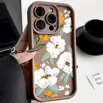 Flower Phone Case For iPhone 11 Case iPhone 12 13 14 15 Pro Max XR X XS Max 7 8 Plus SE 2020 2022