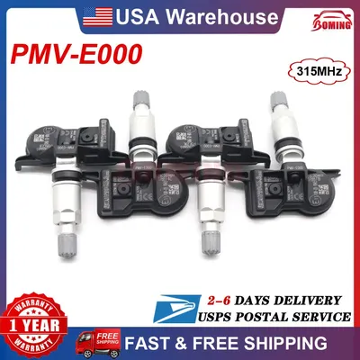 PMV-E000 Tire Pressure Sensor Monitor System 4PCS TPMS for Toyota Tacoma Camry 4Runner for Lexus ES