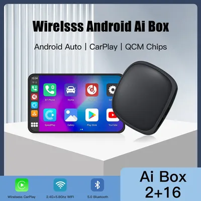 AUTOABC 2024 NEW Android Auto Wireless Adapter Smart Ai Box Plug And Play Bluetooth WiFi Auto