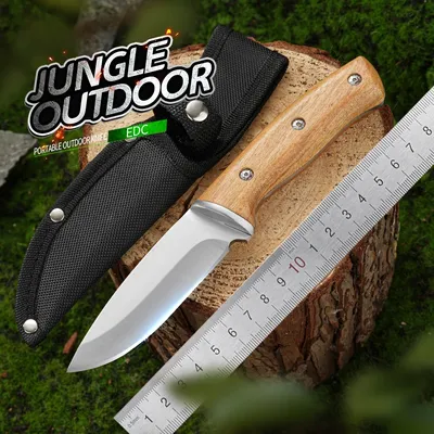 Outdoor High hardness sharp knife camping knife straight knife hand meat knife