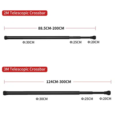 SH Telescopic Crossbar 2m/ 3M Telescopic Rod Suitable For Backstand Stand Adjustable Lamp Holders/ C