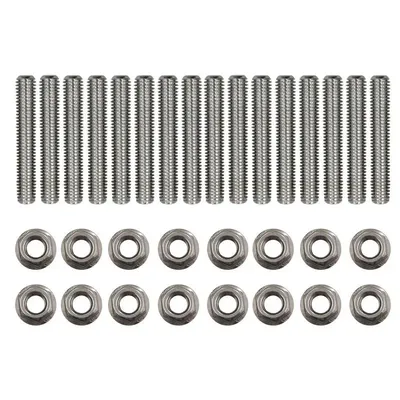 Stainless Steel Exhaust Manifold Bolt 16PCS Exhaust Manifold Hardware Kit Exhaust Manifold Bolt Kit