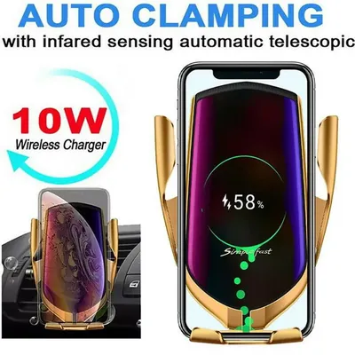 FLOVEME Qi Automatic Clamping 10W Wireless Charger Car Phone Holder Smart Infrared Sensor Air Vent