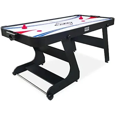 5.5 ft foldable air hockey table with perfect size, light weight, durable for