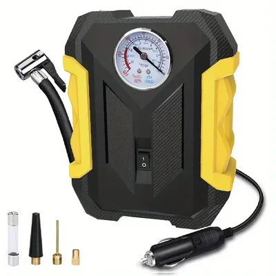 Portable Car Air Compressor Digital Tire Inflator Pump Travel Emergency LED Light Tire Air Pump