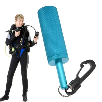 Scuba Diving Shaker Underwater Shaker Aluminum Alloy With Clip Noise Maker Signal Bell Diving Stick