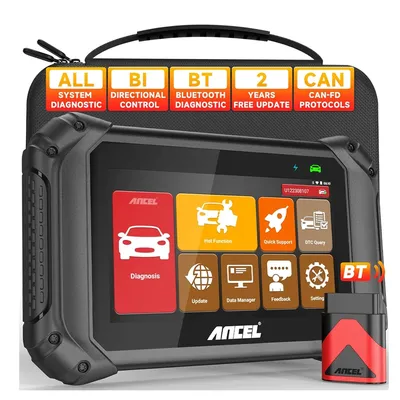 ANCEL V5BT Car OBD2 Scanner Wireless Bi-directional Diagnostic Tool Full System Active Test ABS Oil