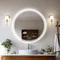 Large Round LED Bathroom Vanity Mirror Anti-Fog with Brighter Lights for Makeup Wall Mount Smart