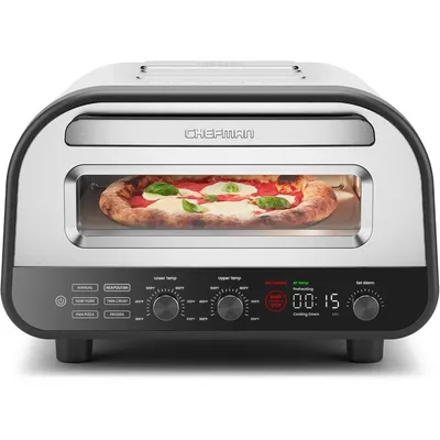 Indoor Pizza Oven - Makes 12 Inch Pizzas in Minutes, Heats up to 800°F - Countertop Electric Pizza