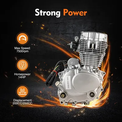 Single Cylinder 4-stroke ATV Motor Engine for Size-matching ATV Motorcycle 200CC/250CC 5-speed