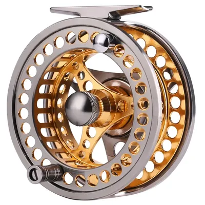 Sougayilang Full Metal Fly Fishing Reel 5/6 7/8 WT Large Arbor with CNC Aluminum Alloy Spool Fly