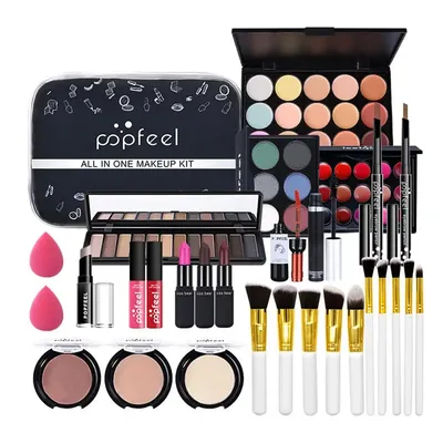 All inMakeup Kit Lip Gloss Eyeshadow Concealer Makeup Brush Portable Makeup Gift Set for Women Girls