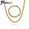 TOPGRILLZ 8mm Rope Chain Hip Hop Necklace Gold Silver Color Iced Out Micro Pave CZ Necklace Men