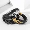 Trendy Multi-Layer Leather Woven Gecko Bracelet Charm Men