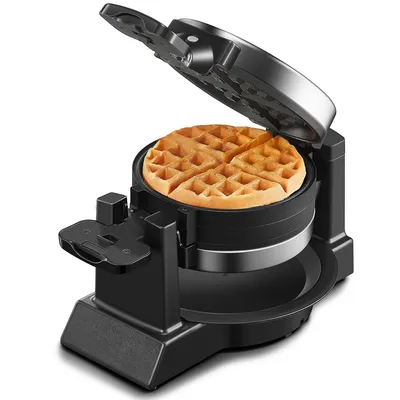 4-Slice Belgian Waffle Maker, 3 Browning Levels with Nonstick Square Waffler Iron Plates, 1200