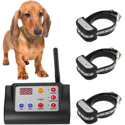 Wireless Dog Fence Electric Pet Containment System Shock Collars For 3 Dogs Adjustable Range
