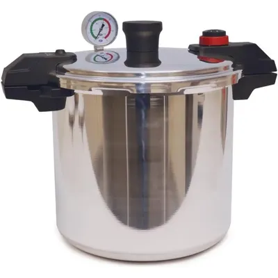 Aluminum Pressure Cooker, 22 Quart, 3 PSI Settings, Cookware, Pots and Pans, Large Capacity, Cooling