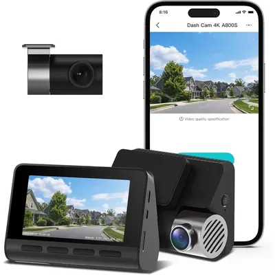 4K Dash Cam A800S , Front and Rear,Built in GPS, Super Night Vision, 3'' IPS LCD, 24H Parking Mode,