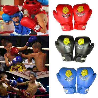 Cartoon Boxing Gloves For Child PU Karate Fight Sanda Training Kids Equipment Fight Sport Gloves