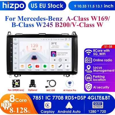 Android13 Car Radio for Mercedes Benz W169 W245 B200 W906 Sprinter W639 Vito Multimedia Video Player