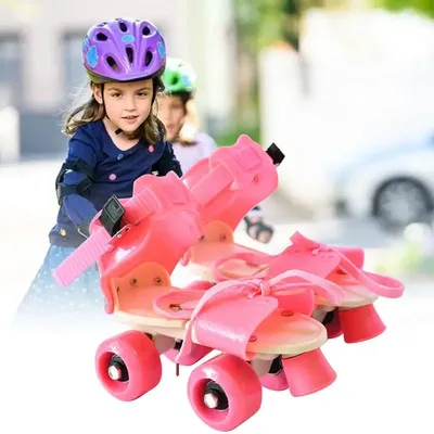 4 Wheels Skating Shoes Roller Skates Double Row Roller Skating Shoes For Girls Kids Children Skates