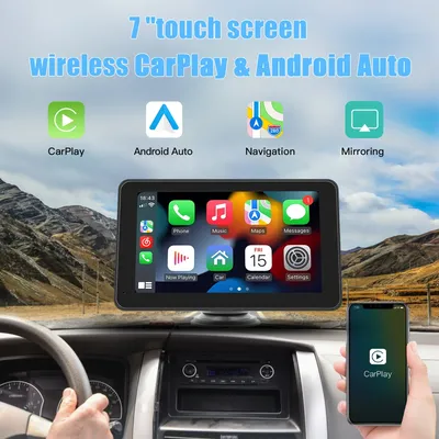 Universal 7inch Car Radio Multimedia Video Player Wireless Carplay GPS Navigation Android Auto