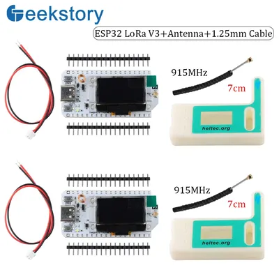 2 Sets ESP32 LoRa V3 Development Board 868MHz-915MHz SX1262 with 0.96 Inch OLED Display BT+WIFI for