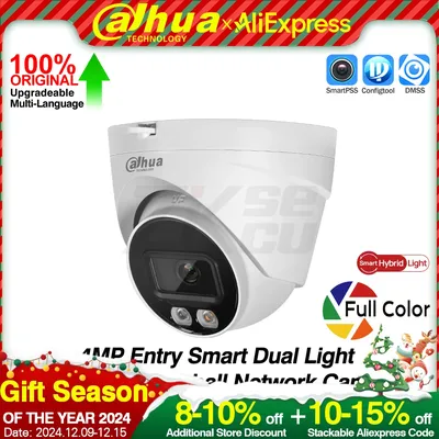 Dahua Original IPC-HDW1439V-A-IL 4MP Entry Smart Dual Light Fixed-focal Eyeball Network Camera Full