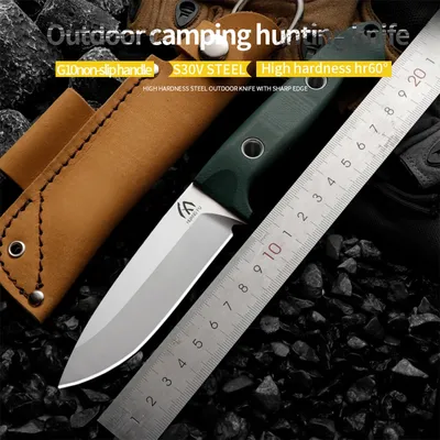 HUANGFU High quality fixed blades, outdoor straight knives, wilderness survival knives, men's