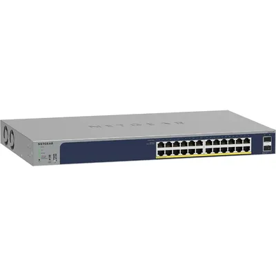 NETGEAR 26-Port PoE Gigabit Ethernet Smart Switch (GS724TP) - Managed, 24 x 1G, 24 x PoE+ @ 190W, 2